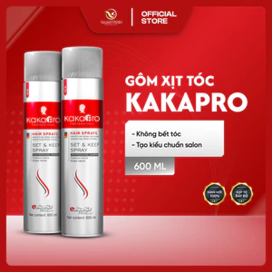 COMBO 2 GÔM XỊT TÓC KAKAPRO 600ML – DUNG TÍCH LỚN, GIỮ NẾP TÓC GỌN GÀNG HẰNG NGÀY