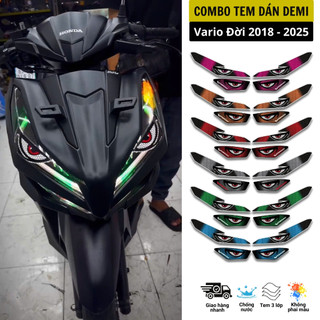 Tem Vario 2018 - 2025 mẫu mắt cú dán đèn DEMI trang trí đèn xi nhan, đen pha