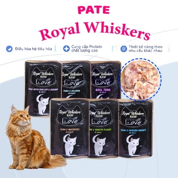 Pate mèo Royal whiskers gói 70g, pate cho mèo tiêu búi lông nhiều thịt dễ ăn cho mèo