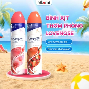 Xịt thơm phòng Lovenose, nước hoa xịt phòng hương thơm tự nhiên dễ chịu lưu hương lâu dài 320ml
