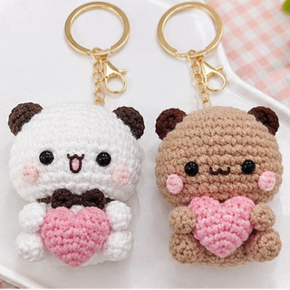 Móc Khóa Len Lendo Bubu Dudu Siêu Cute 9cm Handmade Amigurumi Quà Tặng Phụ Kiện Balo Móc Chìa Khóa
