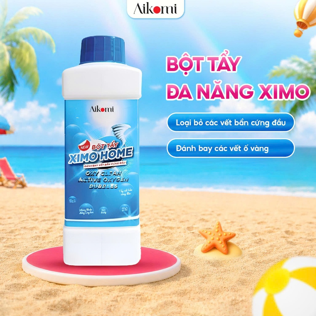Bột tẩy vết bẩn đa năng Ximo giúp trắng quần áo, đồ gia dụng - sạch như mới 350g