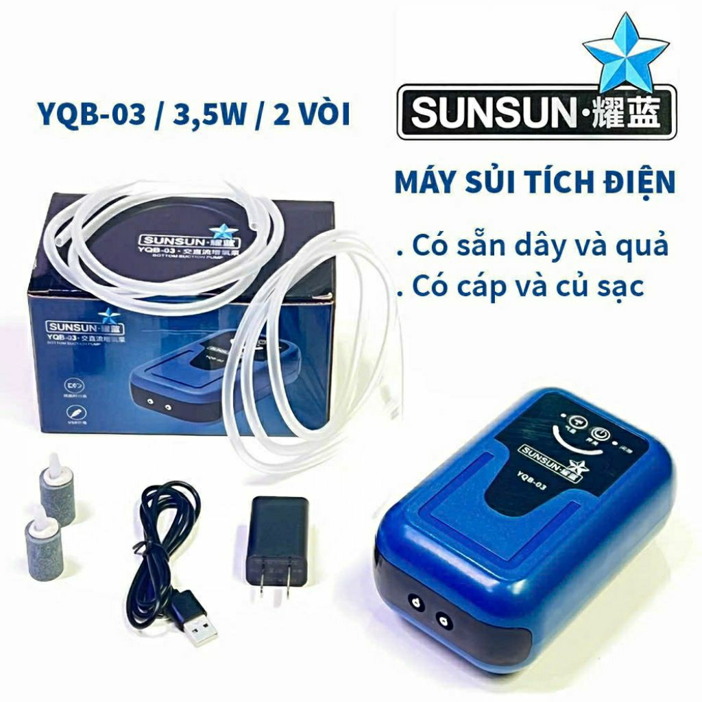MÁY SỦI OXI TÍCH ĐIỆN SIÊU ÊM SUNSUN SỬ DỤNG KHI CÚP ĐIỆN.
