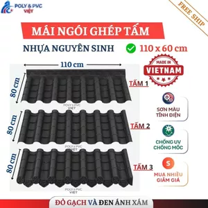 - Ngói ghép nối dài chiều rộng- Ngói Nhựa âm dương PVC Nhật Dày 2.5mm