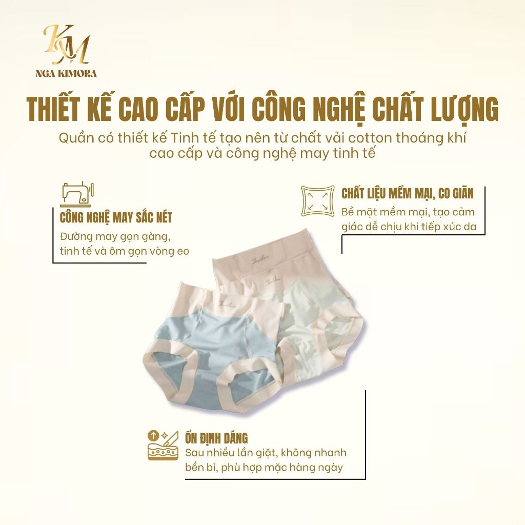Quần Lót Nữ Cao Cấp Cạp Cao Cotton Firstlove – Ôm Bụng, Nâng Mông Êm Mịn