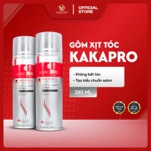 COMBO 2 GÔM XỊT TÓC KAKAPRO 280ML – GIỮ NẾP LÂU, HỖ TRỢ TẠO KIỂU TÓC GỌN GÀNG