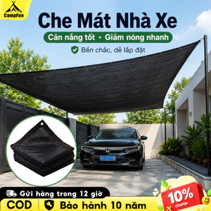 Lưới che nắng đen dày dặn chống tia UV, cách nhiệt hiệu quả cho sân vườn, ban công, sân thượng, nhà xe ngoài trời