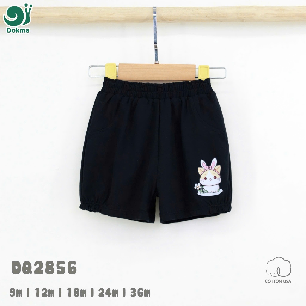 (8-13kg, 6-36M) Quần Đùi, Quần Cộc Chất Liệu Cotton Bé Gái Dokma DQ951 DQ2086 DQ2213 DQ2856