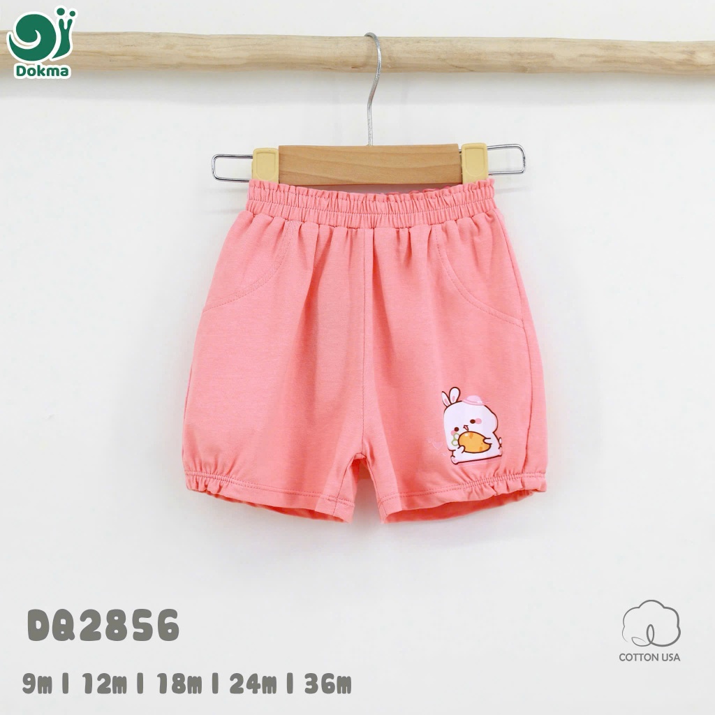 (8-13kg, 6-36M) Quần Đùi, Quần Cộc Chất Liệu Cotton Bé Gái Dokma DQ951 DQ2086 DQ2213 DQ2856