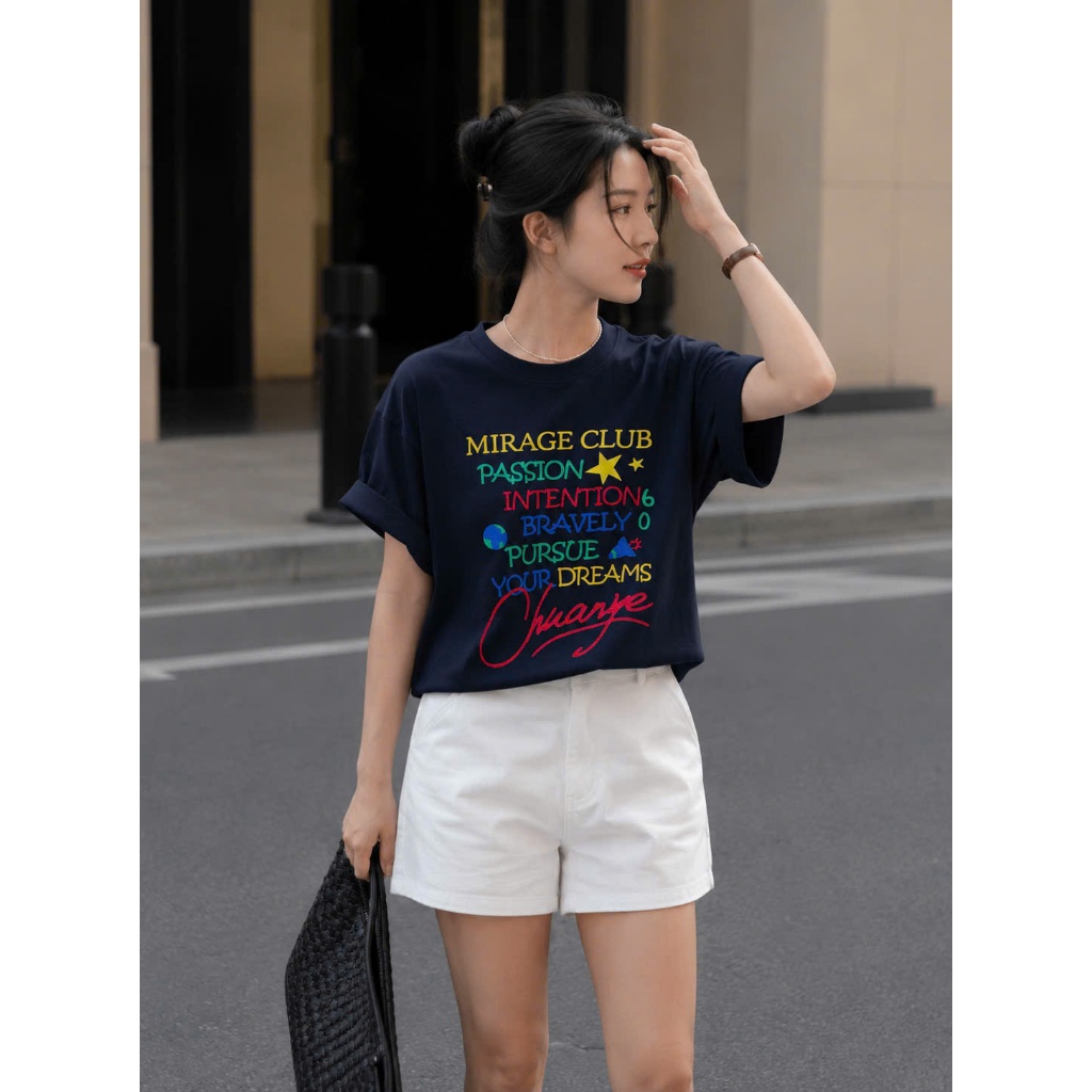 Áo Thun Mirage Chữ In Màu Local Brand Chất 100% Cotton Mềm Mịn Thoáng Mát.