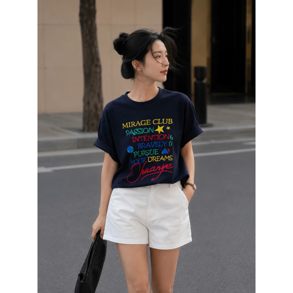 Áo Thun Mirage Chữ In Màu Local Brand Chất 100% Cotton Mềm Mịn Thoáng Mát.