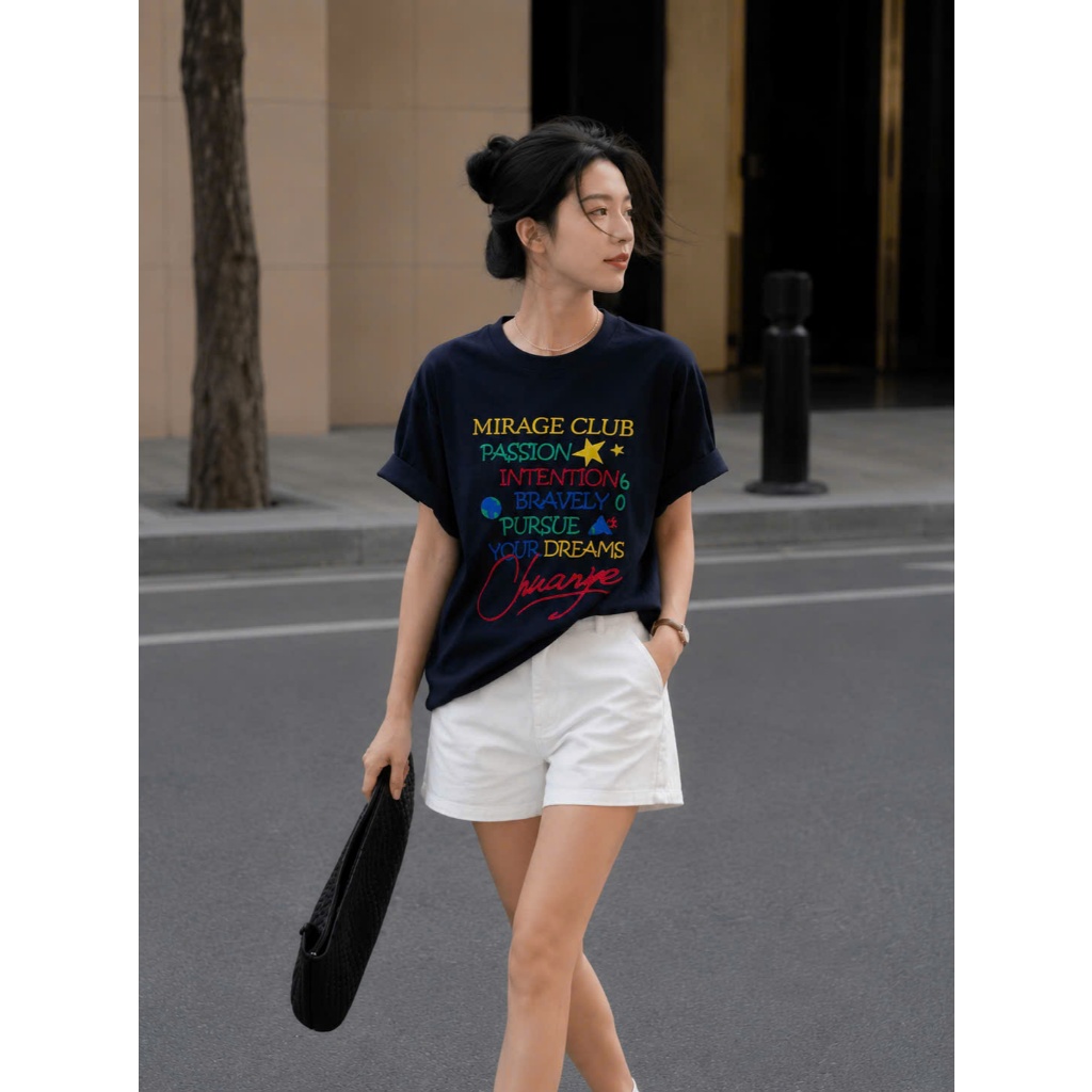 Áo Thun Mirage Chữ In Màu Local Brand Chất 100% Cotton Mềm Mịn Thoáng Mát.