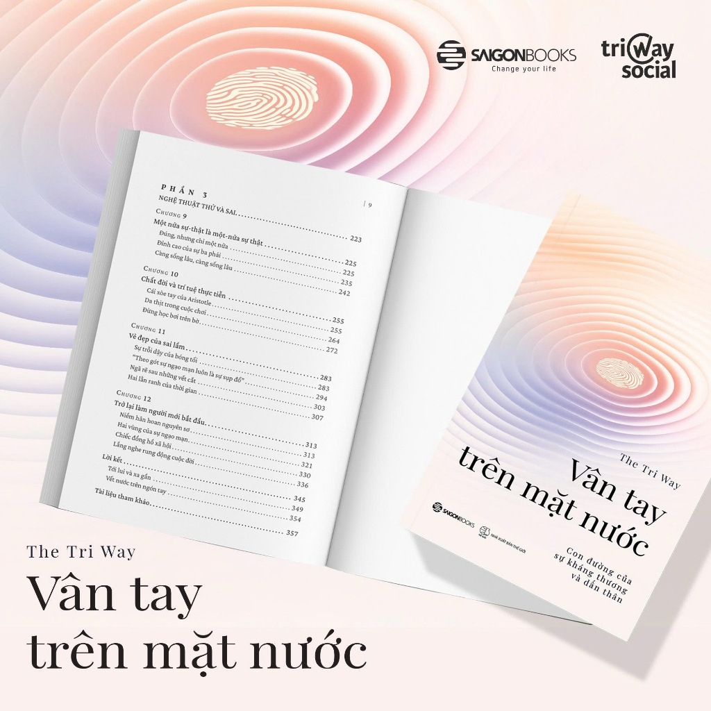 Sách - Combo Vân Tay Trên Mặt Nước (The Tri Way) + Bốn Thỏa Ước