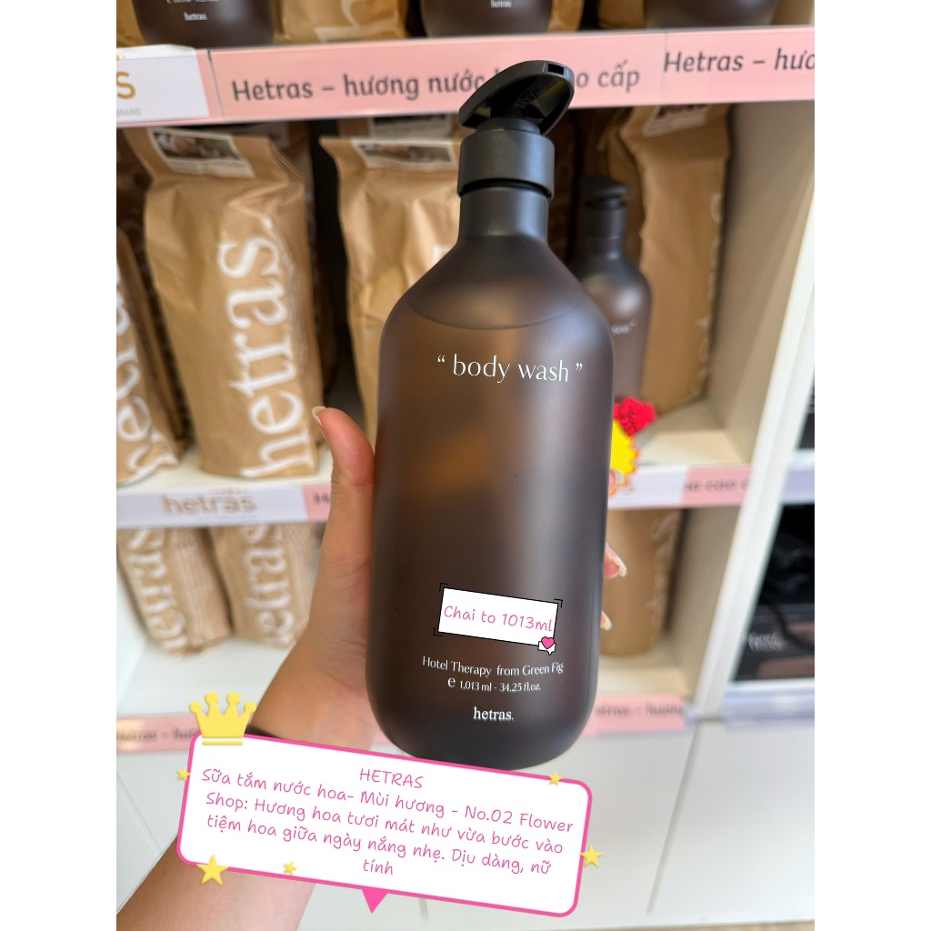 Sữa Tắm Hương Nước Hoa Hetras Body Wash 1013ml đủ mùi hương