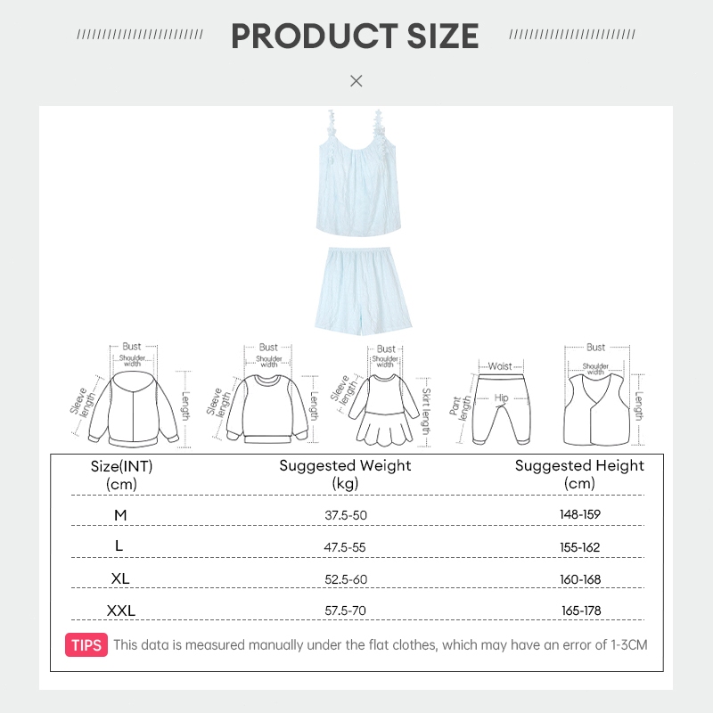 Bộ Đồ Ngủ Nữ 2 Dây Hoa Thêu Lụa Mềm Mát | Pijama Dáng Rộng Kèm Quần Short Lưng Thun Dễ Thương Màu Xanh & Kem./074