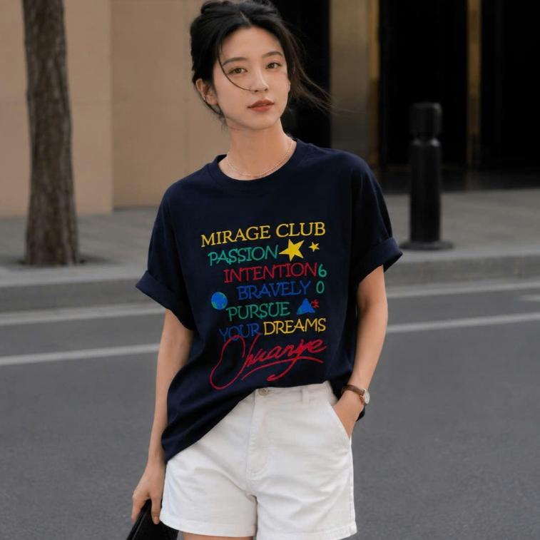 Áo Thun Mirage Chữ In Màu Local Brand Chất 100% Cotton Mềm Mịn Thoáng Mát.