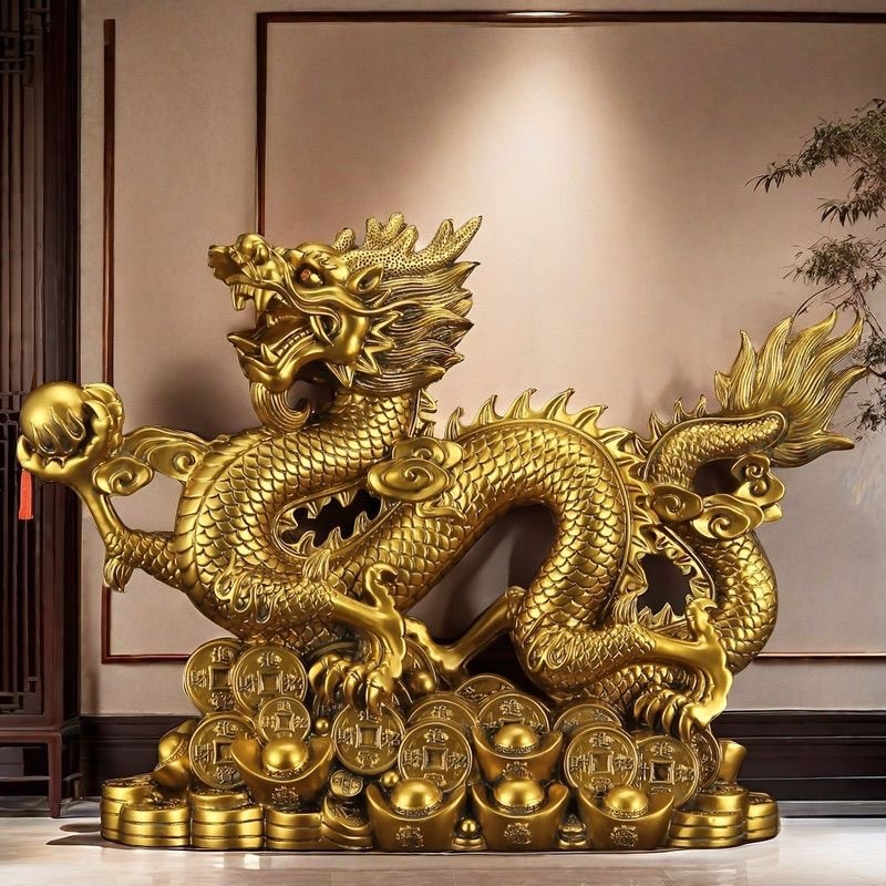 Bộ tượng các mẫu xanh vàng decor nhà cửa