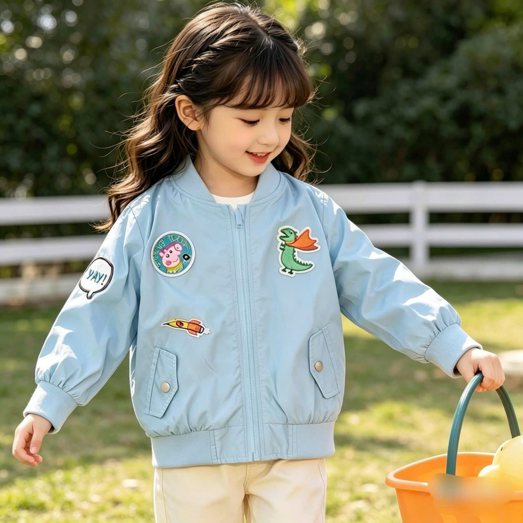 Áo khoác bé gái thu đông C6004 hoạ tiết dễ thương siêu xinh size 90-130 (12-25kg) áo khoác trẻ em