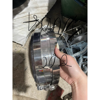 Đai ôm, đai ốp ống nước chất liệu inox loại to phi từ 120 tới phi 200