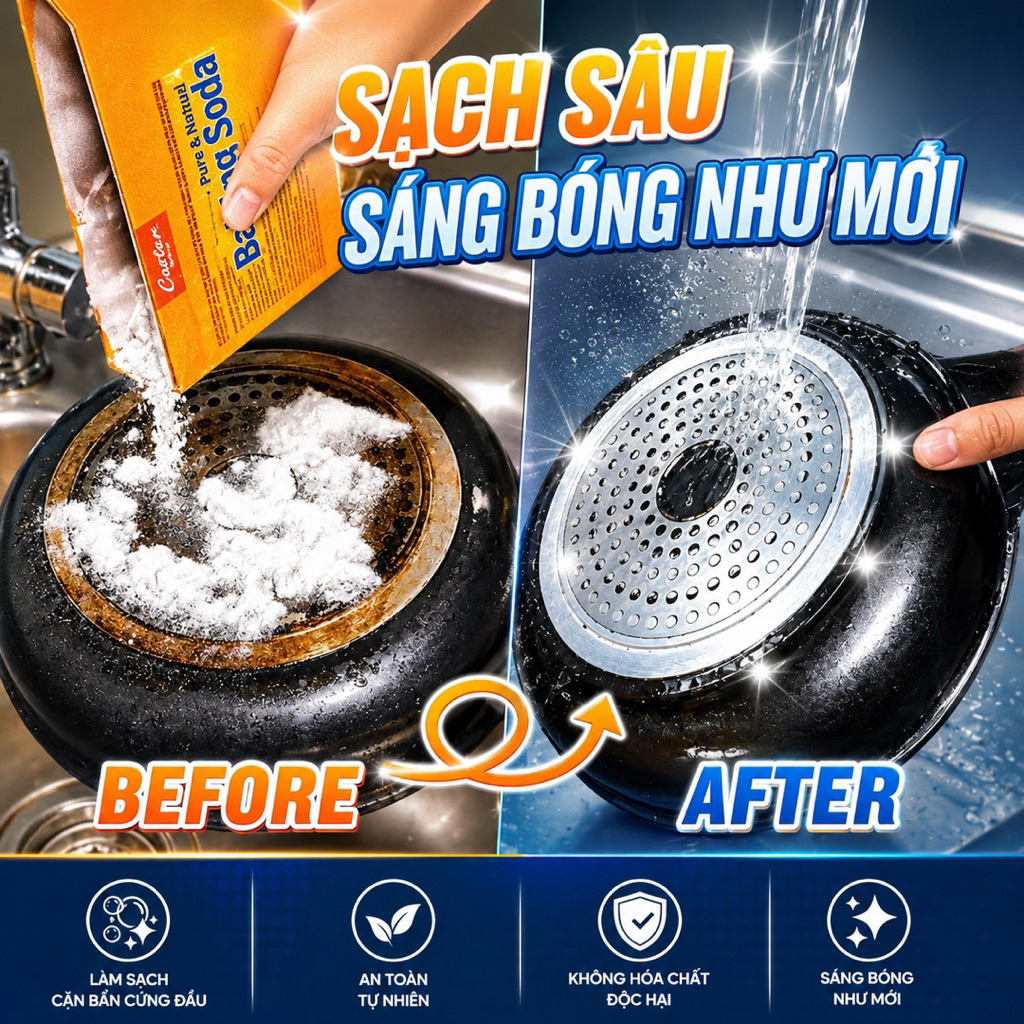Bột Baking Soda Caster Daily 454g Khử Mùi Và Vệ Sinh Răng Miệng , làm Bánh , tẩy rửa