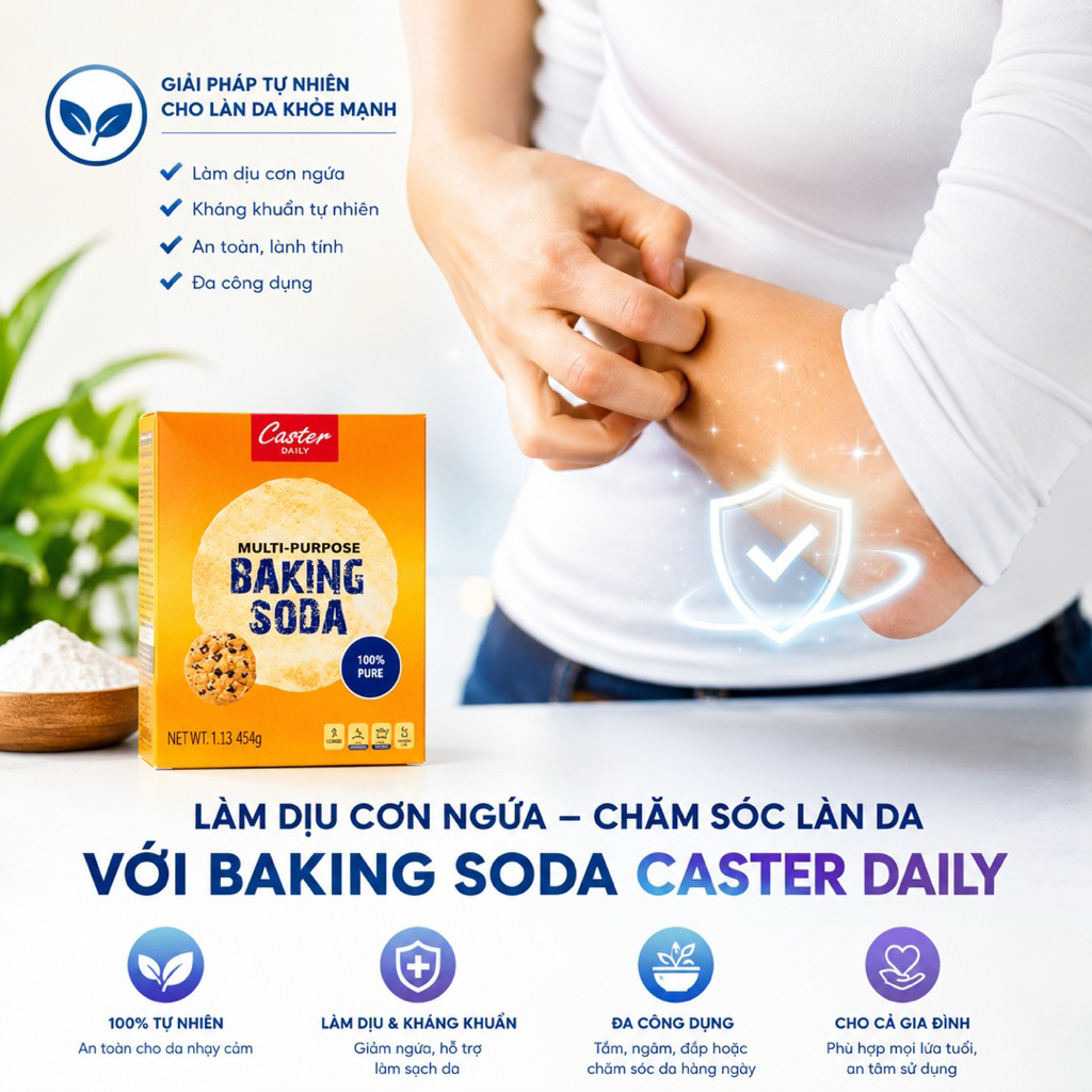 Bột Baking Soda Caster Daily 454g Khử Mùi Và Vệ Sinh Răng Miệng , làm Bánh , tẩy rửa