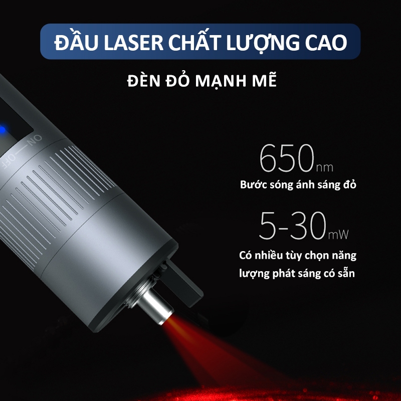 But Soi Quang B5 Cao Cap Laser 650nm Doi Loi Cap Quang FTTH Pin 1800mAh 5KM 15KM