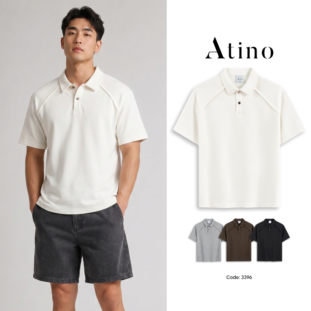 Áo Thun Polo Nam ATINO Cổ Bẻ Chất Cotton Cao Cấp Co Giãn Thoáng Mát L.4.3396 | BigBuy360 - bigbuy360.vn