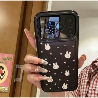 Ốp Lưng iPhone Da Mềm Viền Chỉ Thỏ Miffy Chống Sốc, Cao Cấp, Bảo Vệ Camera - iP X/XS/11/12/13/14/15/16/17/Plus/Pro/Max