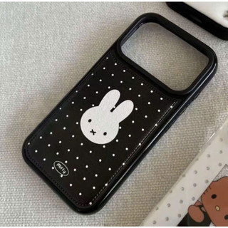 Ốp Lưng iPhone Da Mềm Viền Chỉ Thỏ Miffy Chống Sốc, Cao Cấp, Bảo Vệ Camera - iP X/XS/11/12/13/14/15/16/17/Plus/Pro/Max