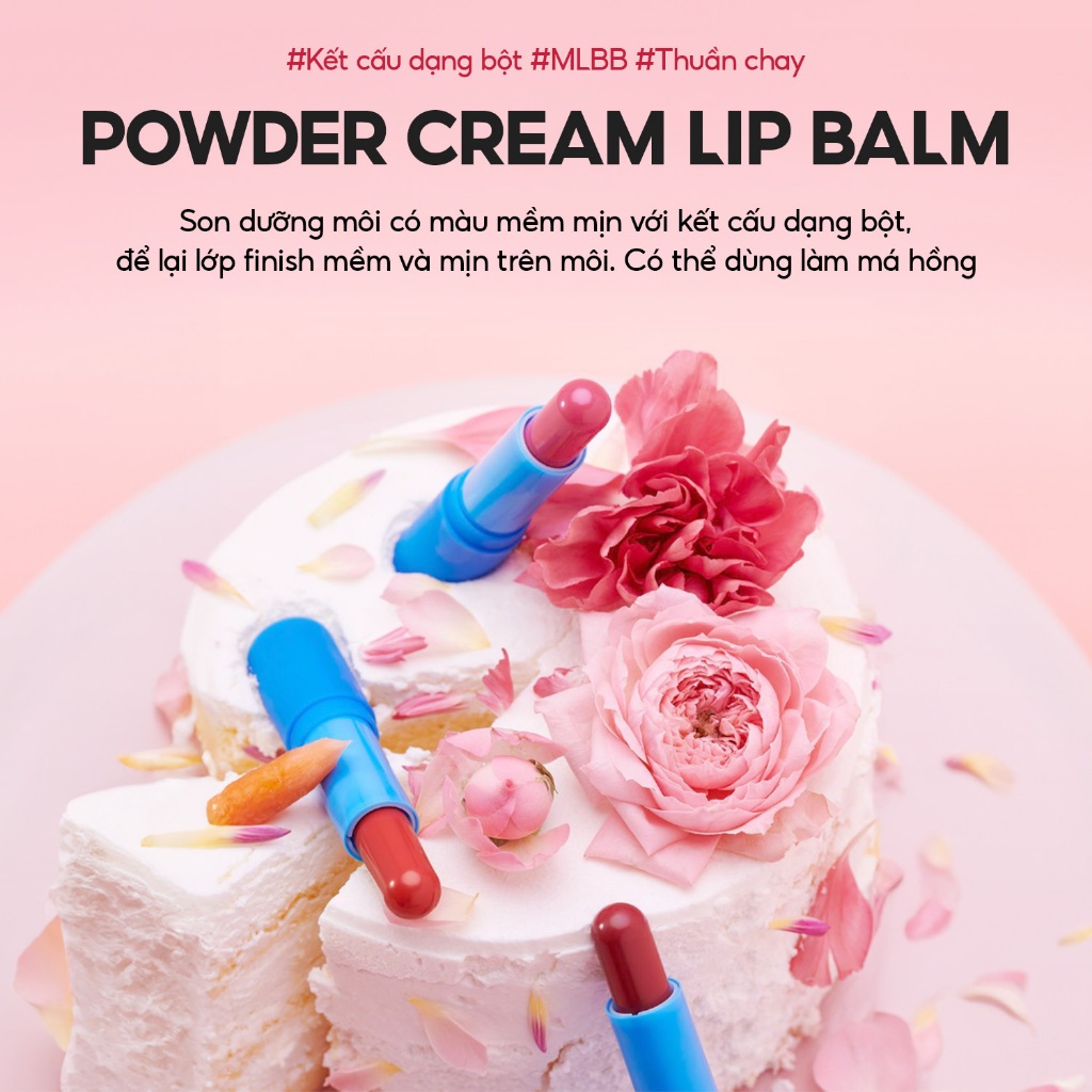 Son dưỡng TOCOBO Powder Cream Lip Balm 031 Rose Burn