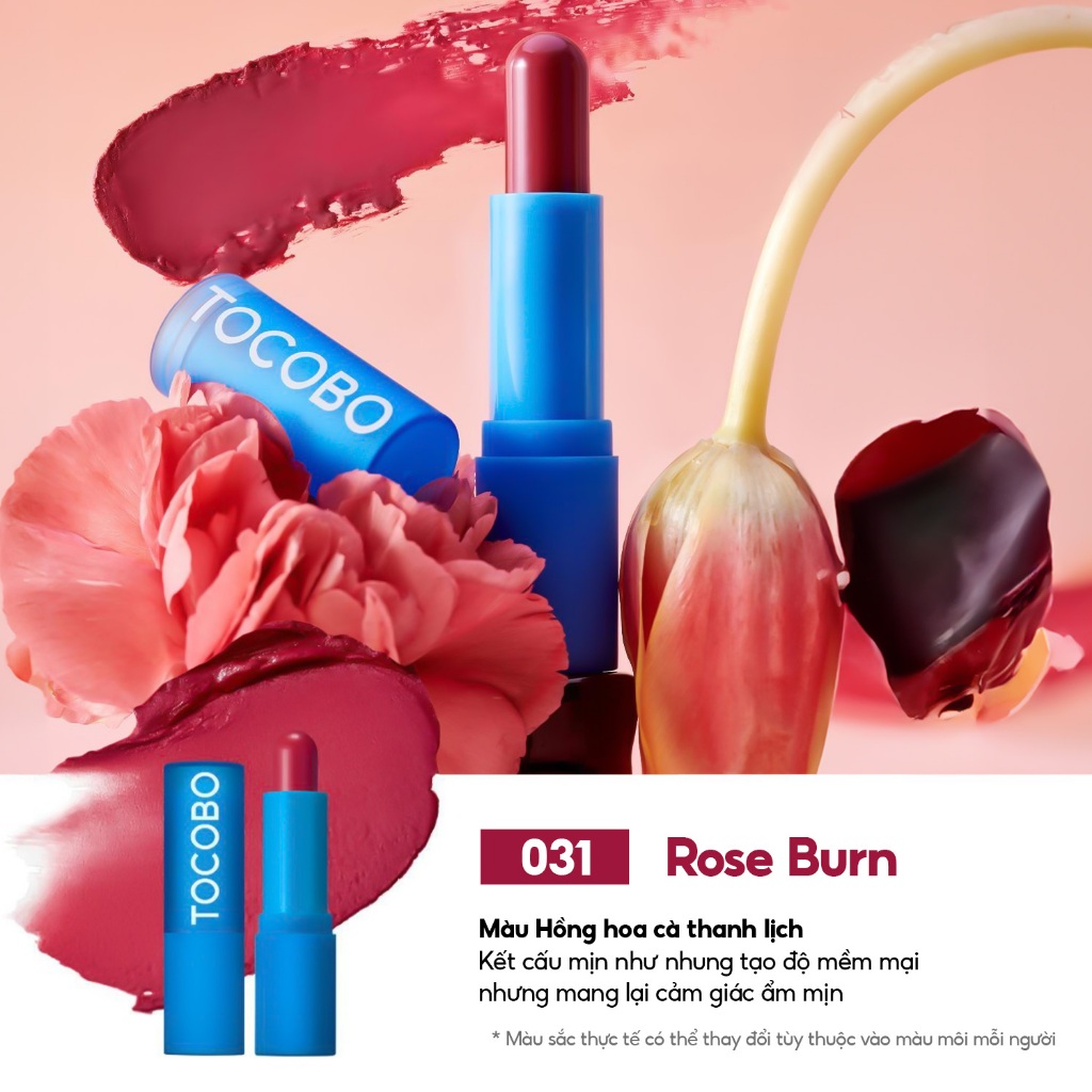 Son dưỡng TOCOBO Powder Cream Lip Balm 031 Rose Burn