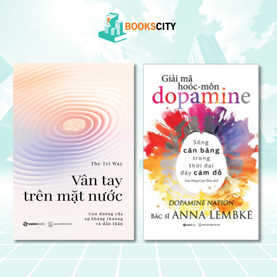 Sách - Combo cuốn Vân tay trên mặt nước + Giải mã Hoóc-môn dopamine