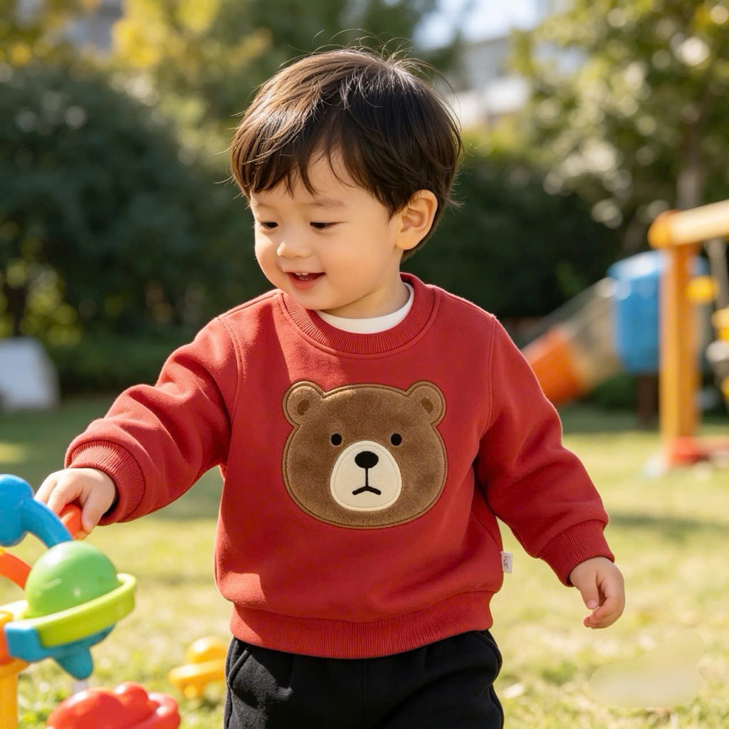 Áo dài tay nỉ bông, nỉ da cá hoodie bé trai 3m-3y (3-13kg) TQ015 L053 L020 L018 L011 L021