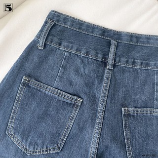 Quần Short Jean Nữ Twentyfive Thiết Kế Cạp Cao 2 Cúc, Ống Rộng Xắn Gấu Form Basic 7217