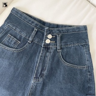 Quần Short Jean Nữ Twentyfive Thiết Kế Cạp Cao 2 Cúc, Ống Rộng Xắn Gấu Form Basic 7217