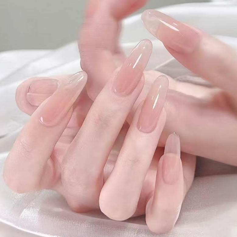 ROUni Sơn móng tay màu thạch trong suốt, thạch hồng trong suốt, thạch trà sữa, sơn móng chuyên dụng