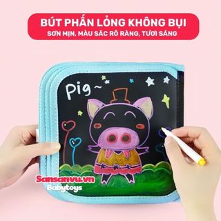 Homee.cok Sách Vẽ Tự Xóa Được Cho Bé Kèm Bút Màu - Sổ Tô Màu Tái Sử Dụng, Đồ Chơi Giáo Dục Sáng Tạo