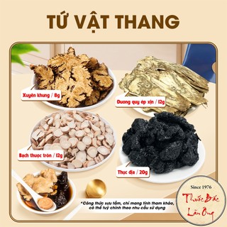 Combo 15 set tứ vật thang mix sẵn, set 4 vị gồm: Đương quy, bạch thược, xuyên khung, thục địa - Lãn ông