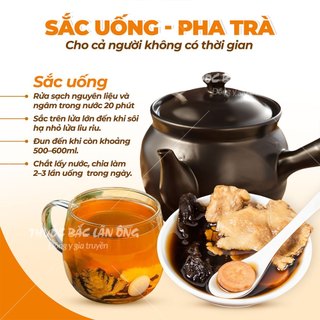 Combo 15 set tứ vật thang mix sẵn, set 4 vị gồm: Đương quy, bạch thược, xuyên khung, thục địa - Lãn ông