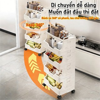 【Siêu tiện】Kệ đựng đồ phòng khách có bánh xe linh hoạt | Nhiều ngăn chắc chắn | Thiết kế sang trọng dễ phối hợp mọi khôn