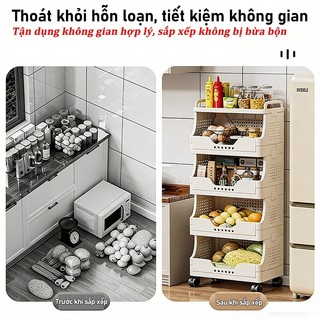 Kệ đựng đồ có bánh xe | Nhiều tầng chắc chắn, chịu lực tốt | Thiết kế nhẹ – dễ di chuyển