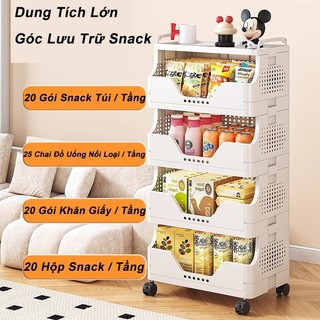 【Siêu tiện】Kệ đựng đồ phòng khách có bánh xe linh hoạt | Nhiều ngăn chắc chắn | Thiết kế sang trọng dễ phối hợp mọi khôn