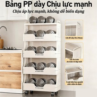 【Siêu tiện】Kệ đựng đồ phòng khách có bánh xe linh hoạt | Nhiều ngăn chắc chắn | Thiết kế sang trọng dễ phối hợp mọi khôn
