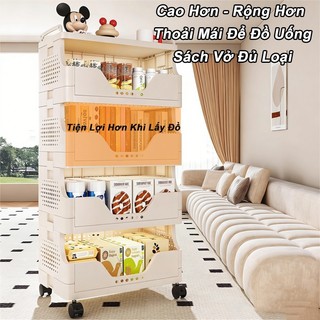 【Siêu tiện】Kệ đựng đồ phòng khách có bánh xe linh hoạt | Nhiều ngăn chắc chắn | Thiết kế sang trọng dễ phối hợp mọi khôn