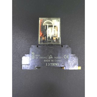 Relay Trung Gian MY2NJ 24VDC Kèm Đế DIN 8 Chân – Relay Kiếng Công Nghiệp 24V Tủ Điện PLC