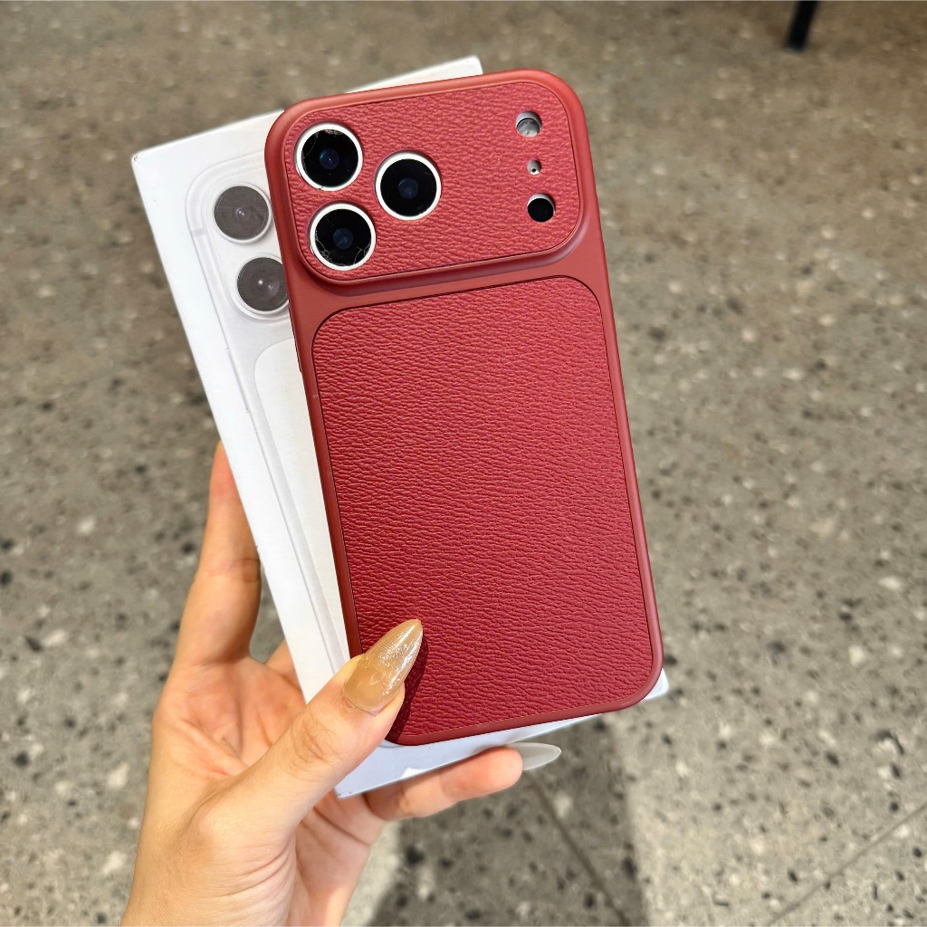 [ CÓ HOẢ TỐC]Ốp Iphone Da Trơn Luxury Cao Cấp SANG TRỌNG ĐỘ Iphone 17| Nắng Case