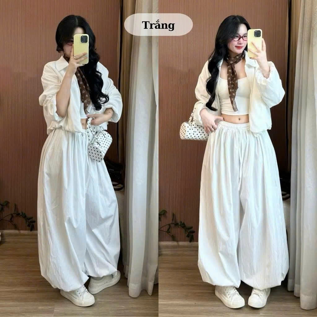 Quần Balloon Pants Đi Biển Nữ Cạp Chun Ống Bo Gấu Form Rộng Thời Trang Joolate – Dễ Mặc, Dễ Phối