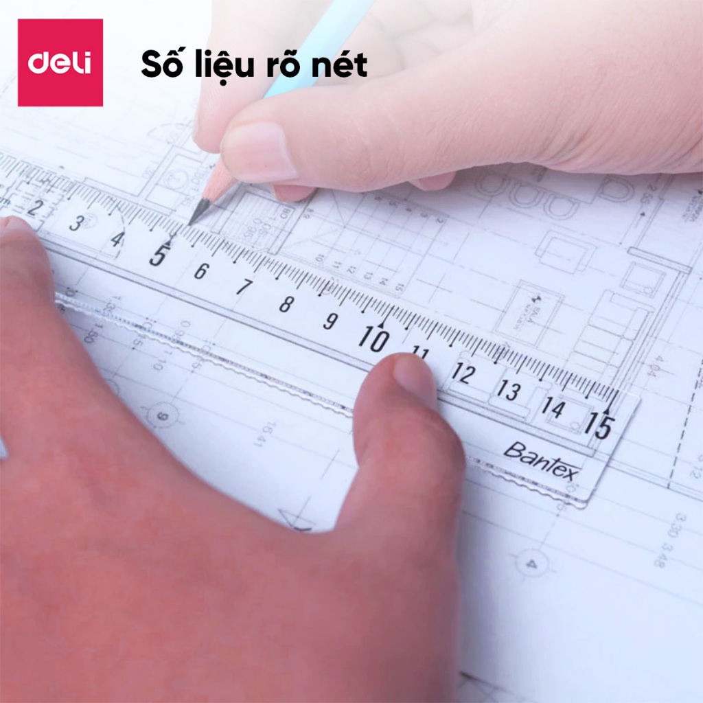 Thước Kẻ Lượn Sóng Trong Suốt 15-30cm Phối Màu Pastel Gradient Ngọt Ngào Đồ Dùng Học Tập Sinh Viên Văn Phòng