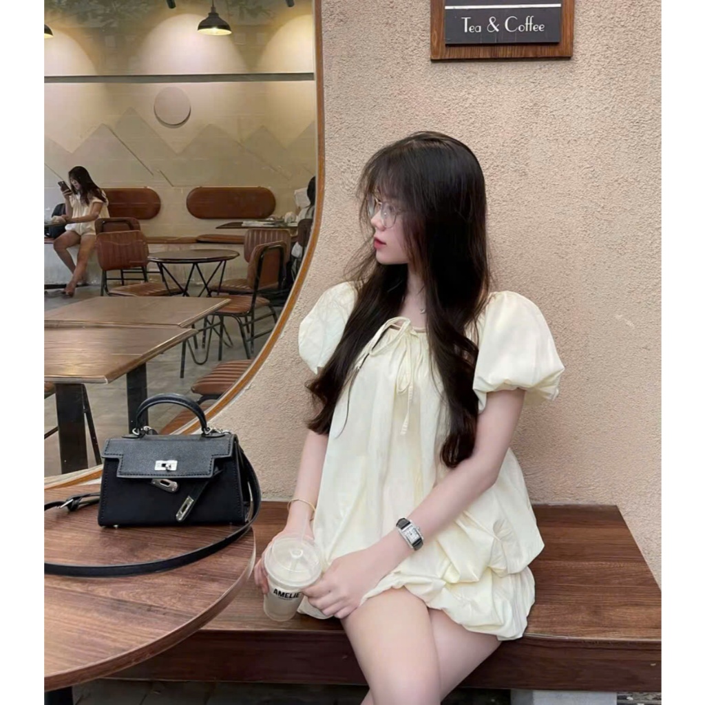 Sét bộ đồ nữ  Trễ Vai BABYDOLL TIỂU THƯ dáng Bồng bềnh Phong cách thời trang hiện đại CAMASTORE M41A