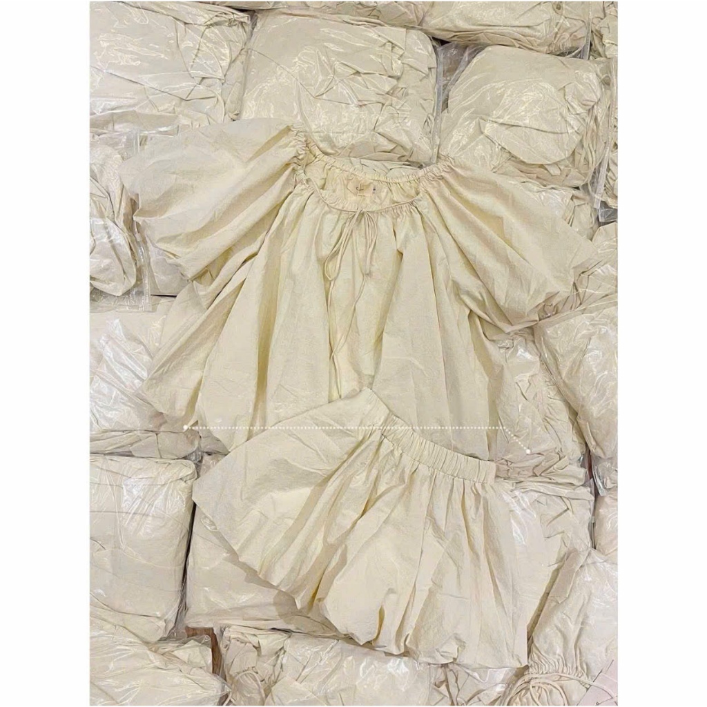 Sét bộ đồ nữ  Trễ Vai BABYDOLL TIỂU THƯ dáng Bồng bềnh Phong cách thời trang hiện đại CAMASTORE M41A